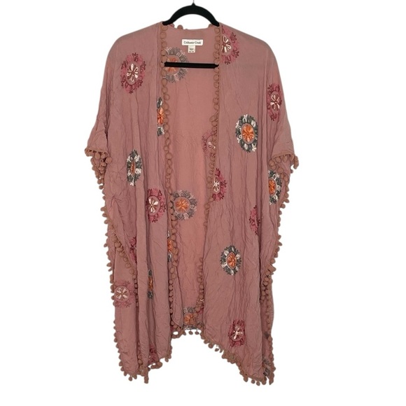 Coldwater Creek Pink Embroidered Kimono - Picture 4 of 6